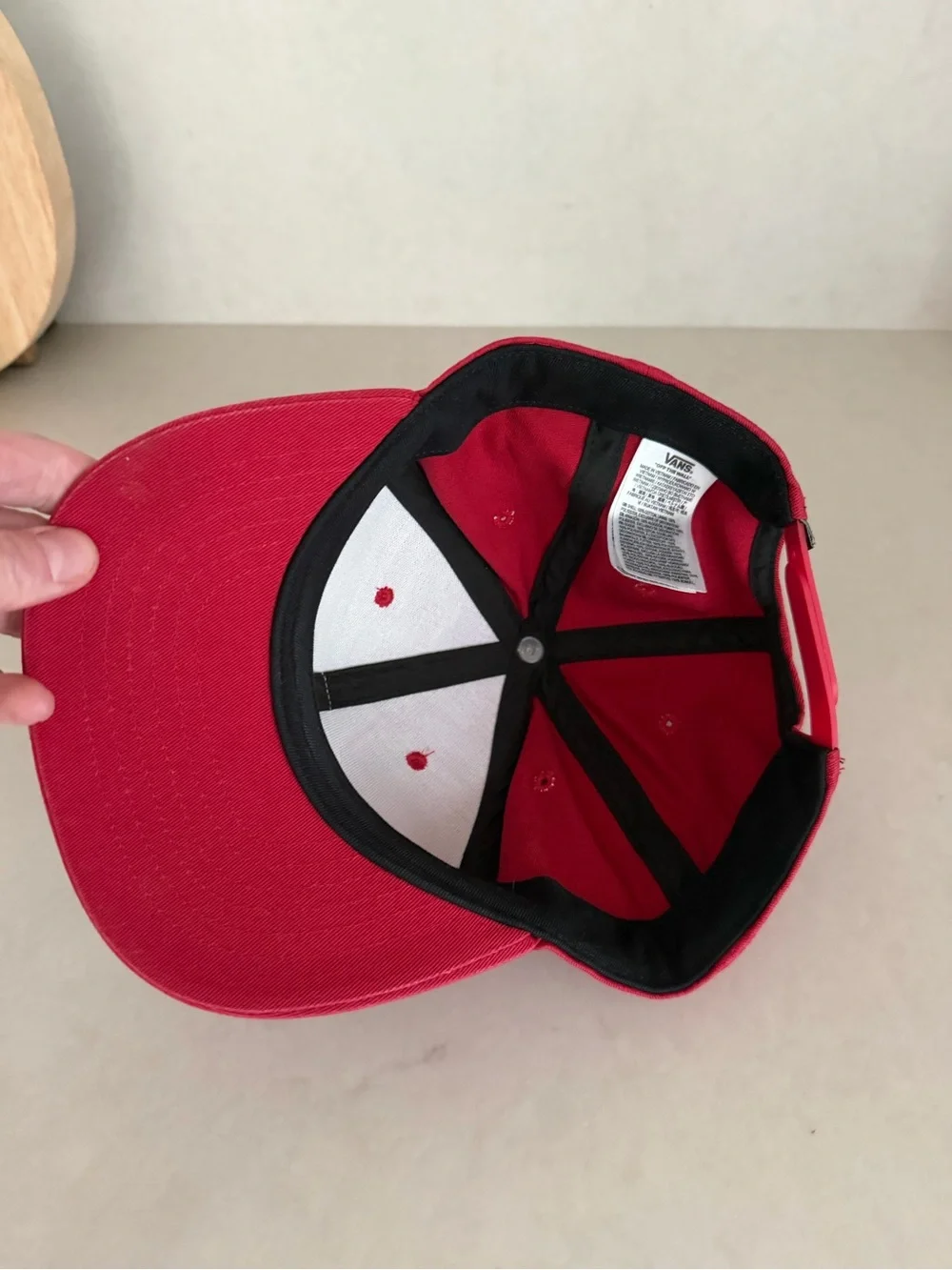 Vans Kids Red Logo Patch baseball hat